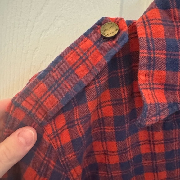 Current/Elliott Red and Blue Plaid Shirt, 100% Cotton - Picture 2 of 7